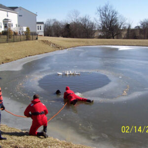 Ice rescue training